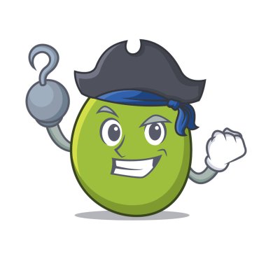 Korsan zeytin karakter karikatür tarzı