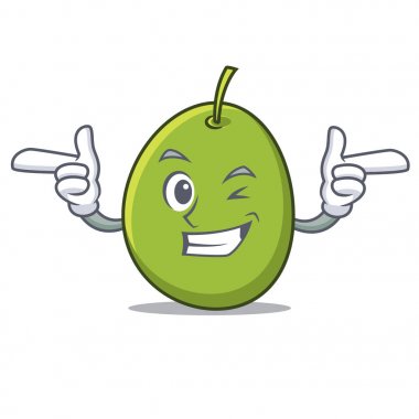 Wink zeytin karakter karikatür tarzı