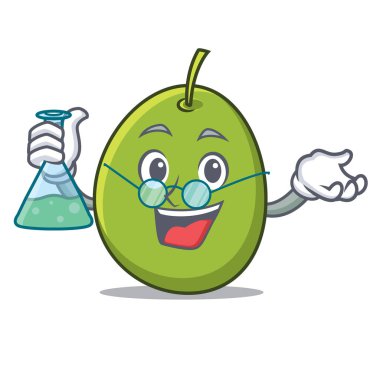 Profesör zeytin karakter karikatür tarzı