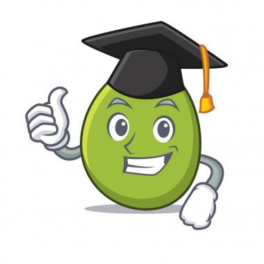 Graduation olive character cartoon style clipart