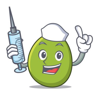 Hemşire zeytin karakter karikatür tarzı