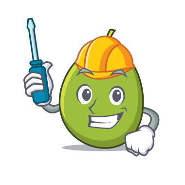 Otomotiv zeytin maskot karikatür tarzı