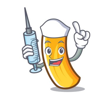 Hemşire tortiglioni makarna karakter karikatür