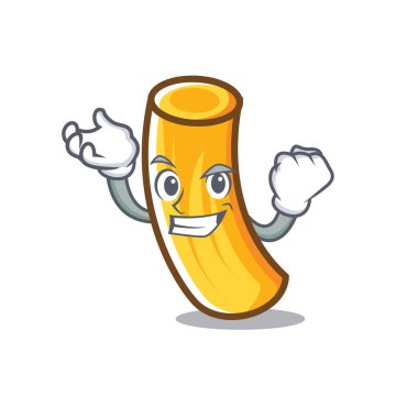 Başarılı tortiglioni makarna karakter karikatür