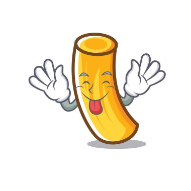 Tortiglioni makarna maskot karikatür dil