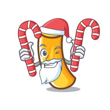 Santa şeker tortiglioni makarna maskot karikatür ile