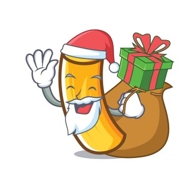 Noel Baba hediye tortiglioni makarna maskot karikatür ile