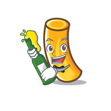 Bira tortiglioni makarna maskot karikatür ile