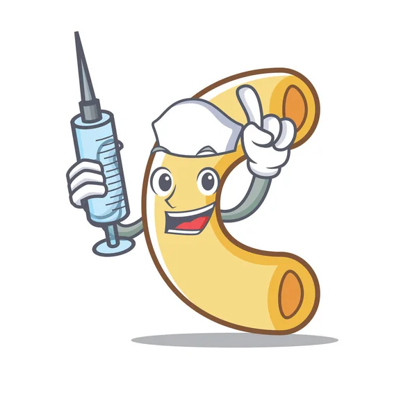 Infirmière macaroni personnage dessin animé style — Image vectorielle