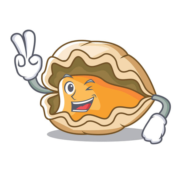 Два пальца устрицы персонаж мультфильм стиль
