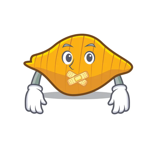 Kartun maskot pasta conchiglie diam - Stok Vektor
