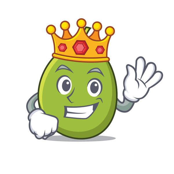 King olive mascot cartoon style