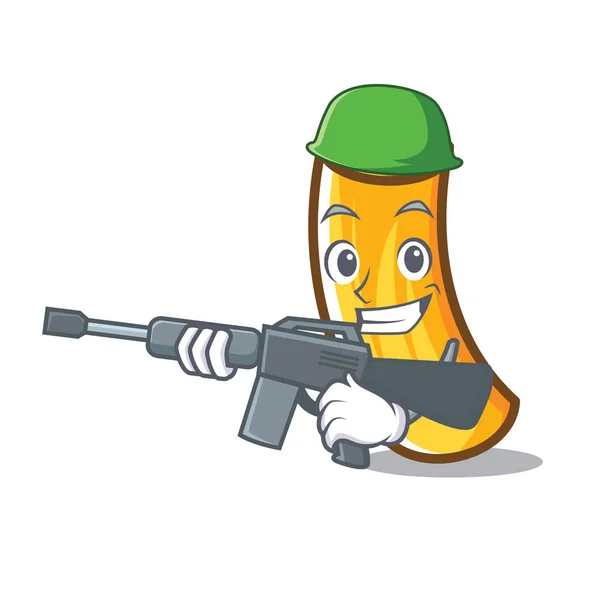 Ejército tortiglioni personaje de la pasta de dibujos animados — Vector de stock