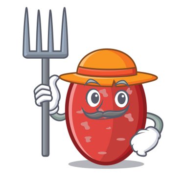 Çiftçi salam karakter karikatür tarzı