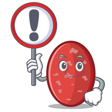 İşareti salam karakter karikatür tarzı ile