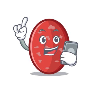 Telefon salam karakter karikatür tarzı ile