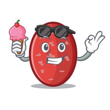 Dondurma salam karakter karikatür tarzı ile