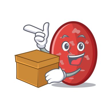 Kutusu salam karakter karikatür tarzı ile