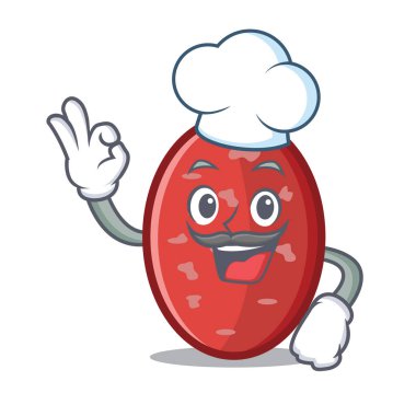 Şef salam karakter karikatür tarzı