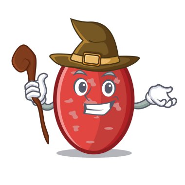 Cadı salam maskot karikatür tarzı