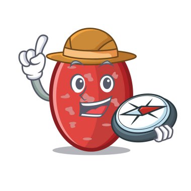 Explorer salam maskot karikatür tarzı