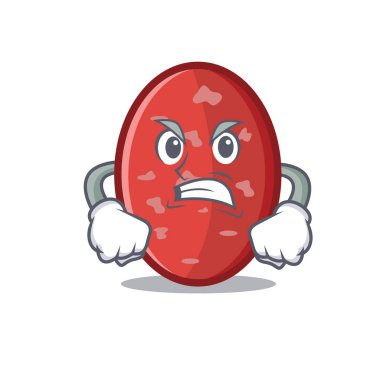 Kızgın salam maskot karikatür tarzı