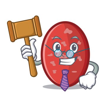 Yargıç salam maskot karikatür tarzı