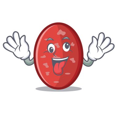 Deli salam maskot karikatür tarzı