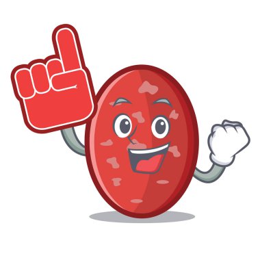 Köpük parmak salam maskot karikatür tarzı