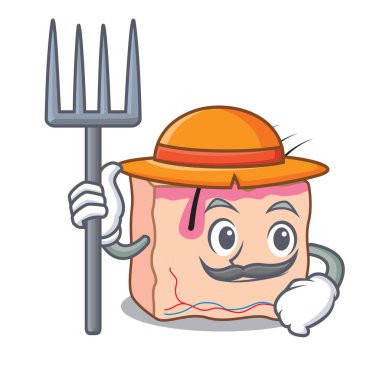 Çiftçi cilt karakter karikatür tarzı