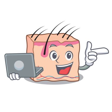 Dizüstü cilt karakter karikatür tarzı ile