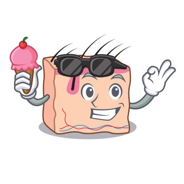 Dondurma cilt karakter karikatür tarzı ile