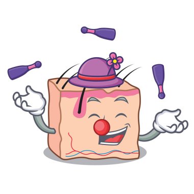 Cilt maskot karikatür tarzı hokkabazlık