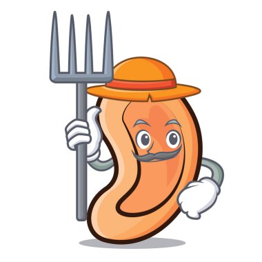 Çiftçi kulak karakter karikatür tarzı