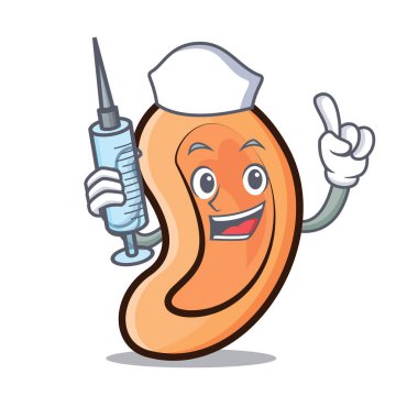 Hemşire kulak karakter karikatür tarzı