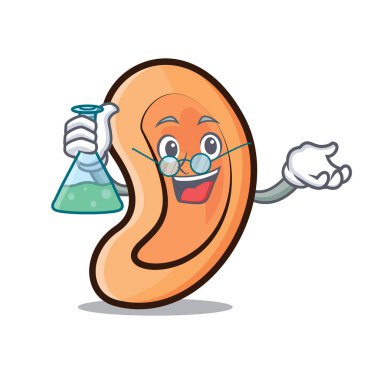 Profesör kulak karakter karikatür tarzı