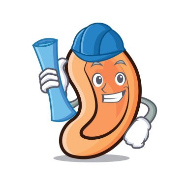 Mimar kulak karakter karikatür tarzı