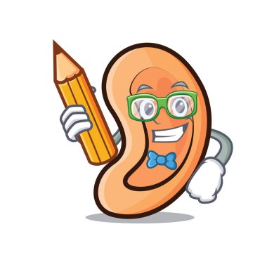 Öğrenci kulak karakter karikatür tarzı