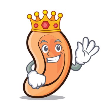 Kral kulak maskot karikatür tarzı