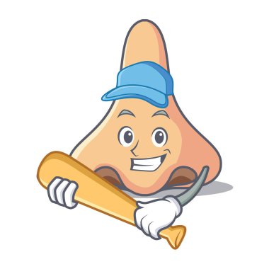 Oyun beysbol burun karakter karikatür tarzı