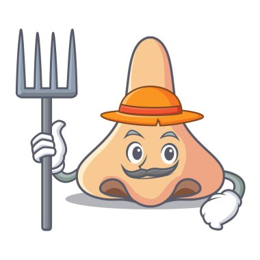 Çiftçi burun karakter karikatür tarzı