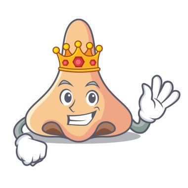 Kral burun maskot karikatür tarzı