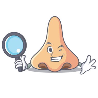 Dedektif burun karakter karikatür tarzı