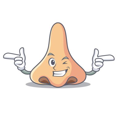 Wink burun karakter karikatür tarzı