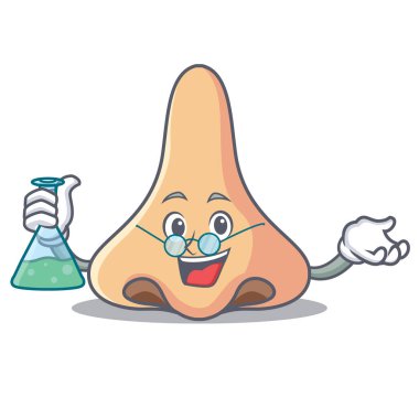 Profesör burun karakter karikatür tarzı