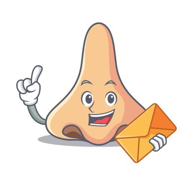 Zarf burun karakter karikatür tarzı ile