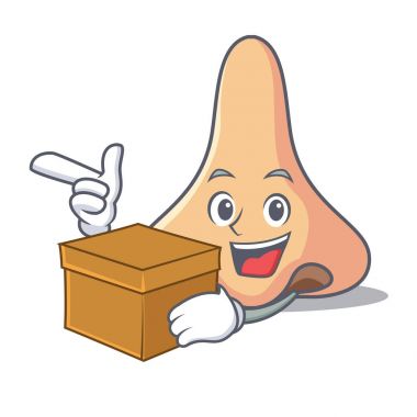 Kutu burun karakter karikatür tarzı ile