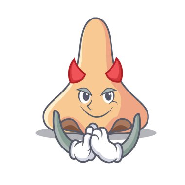 Şeytan burun maskot karikatür tarzı