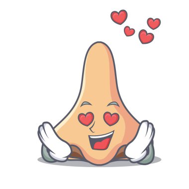 Aşk burun maskot çizgi film tarzı