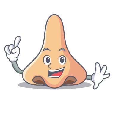 Parmak burun maskot karikatür tarzı